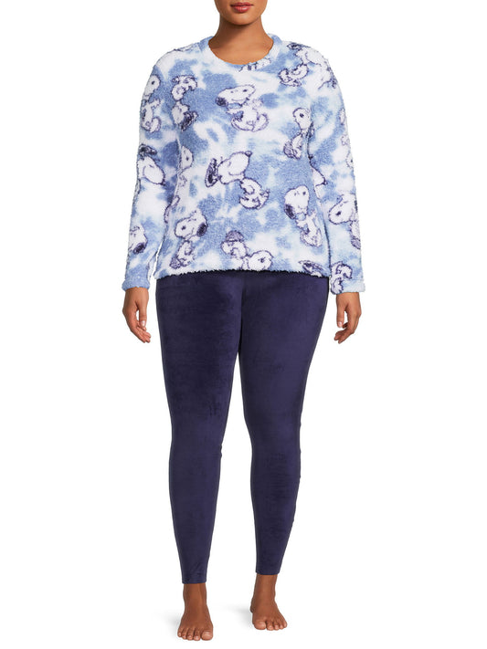 Peanuts Snoopy Women's License Pajamas 2 Piece Set - Small