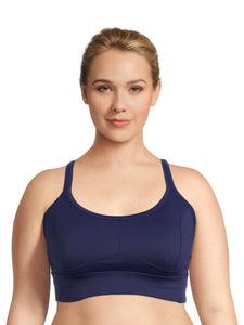 Avia Women's Plus Size Low Impact Corset Seamed Sports Bra