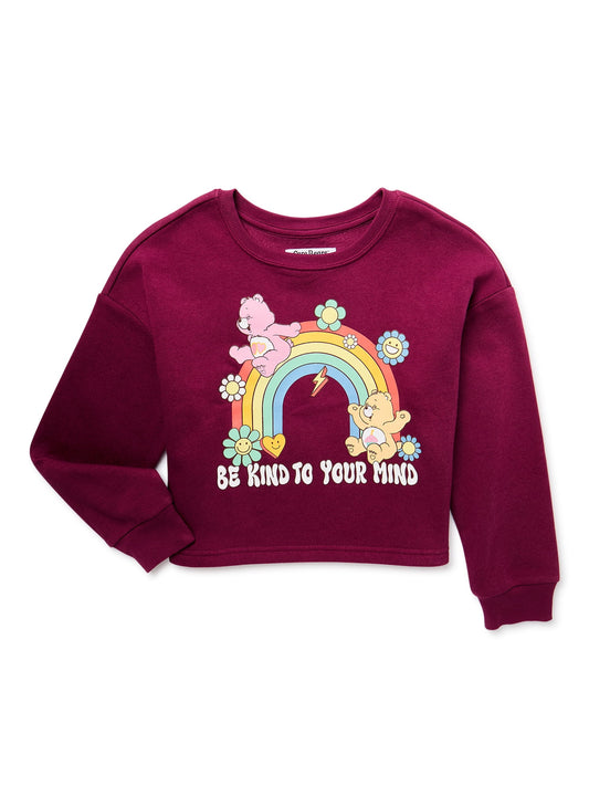 Girls Long Sleeve Licensed Care Bears Sweatshirt, XS-Large