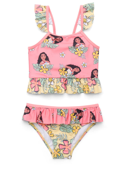 Moana 2 Toddler Girl Ruffle Tankini Swimsuit, 2-Piece, Sizes 12M-5T
