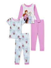 Load image into Gallery viewer, Disney Unisex Toddler Character Pajama Set, 4-Piece Set
