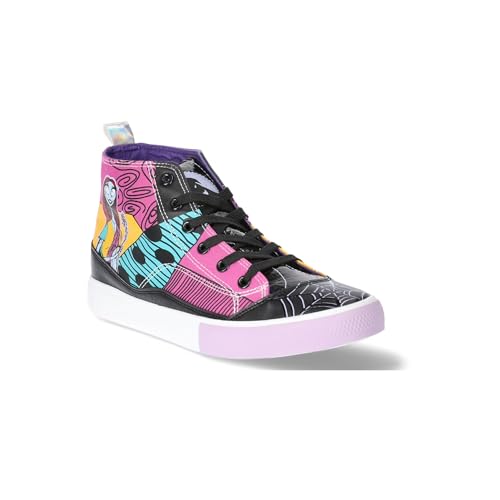 Disney Women's Nightmare Before Christmas High Top Lace Up Sneakers - Jack &Sally, Sizes 6-12