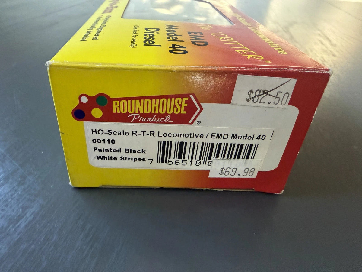 HO Roundhouse EMD Model 40 Diesel Locomotive R-T-R Black The Critter BNIB