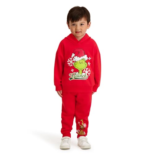 The Grinch Dr. Seuss Toddler Printed Sweatshirt and Jogger Set, Sizes 2T-5T