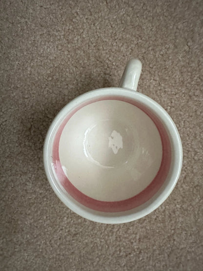 Stangl Kiddieware Little Bo Peep Pink Baby Cup Mug Hand Painted
