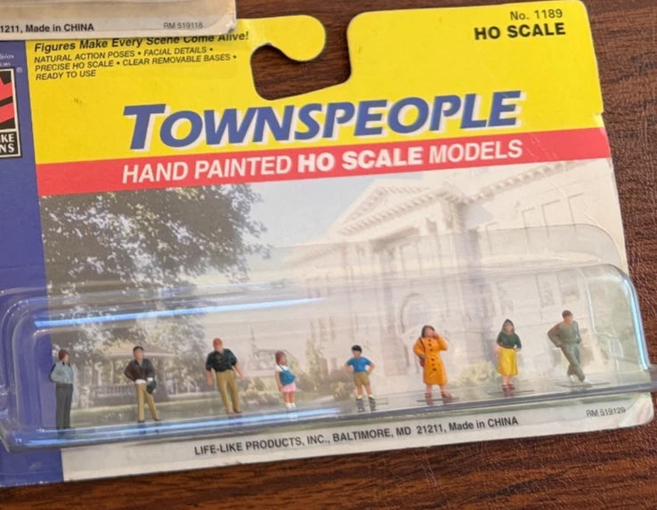 Vtg Life-Like HO Scale Figures LOT Townspeople Farm People Barnyard Animals BNIB
