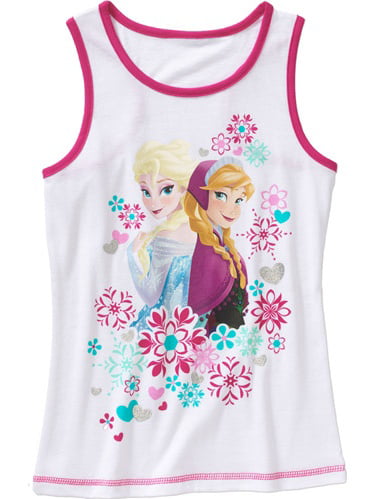 Disney Frozen Anna & Elsa Girls Racer Back Tank Top X-Large