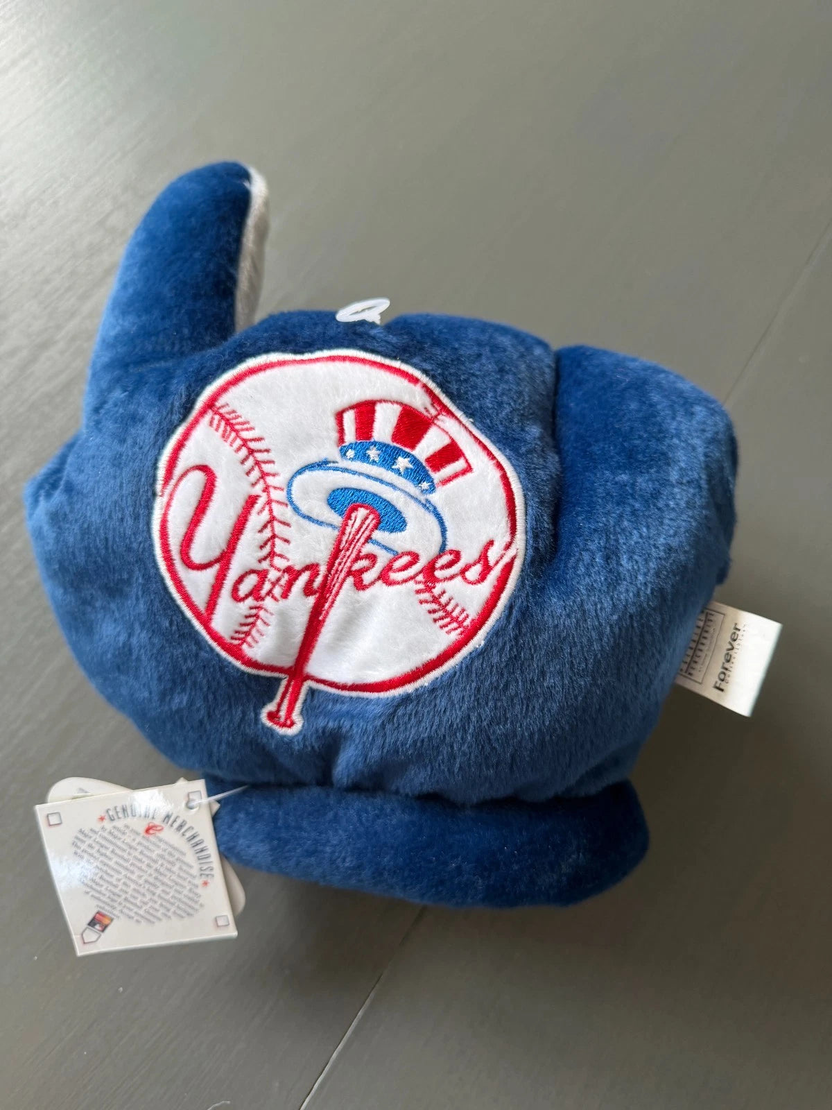 New York Yankees Plush Hand Glove #1 By Forever Collectibles Authentic MLB