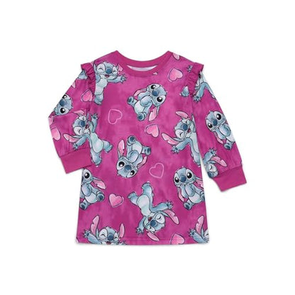 Disney Lilo & Stitch Girls Long Sleeve Nightgown, Sizes 4-12