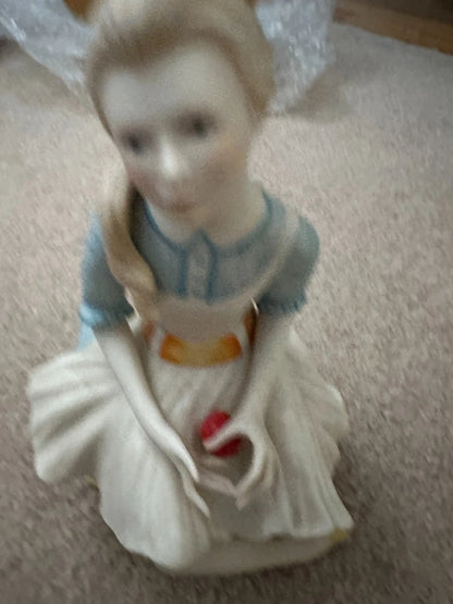 Cybis Pollyanna 1971 Children to Cherish Porcelain Figurine 7.5" Apple