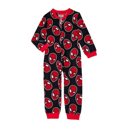 Disney Boys' Spider-man One Piece Union Suit Pajamas, Sizes XS-Large