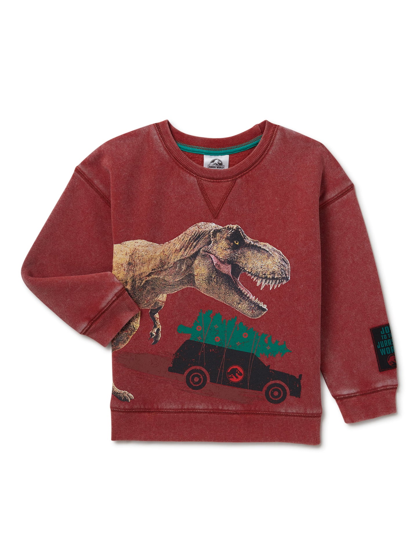 Jurassic Park Boys Festive Crewneck Sweatshirt, 12M-5T