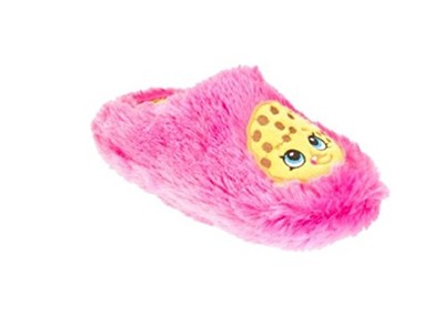 Shopkin Girls Fuzzy Plush Pink Shopkiins Cookie House Shoes (XLarge 4/5)