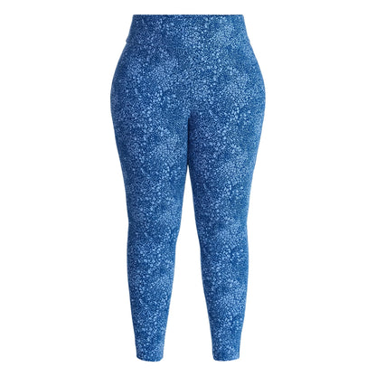 Terra & Sky Plus Size High Waist Ultimate Legging - Leafy Camo Indigo, 0X-4X