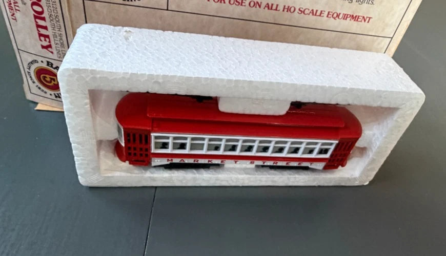 Vintage Bachmann HO Scale “ Market Street” Brill Trolley New