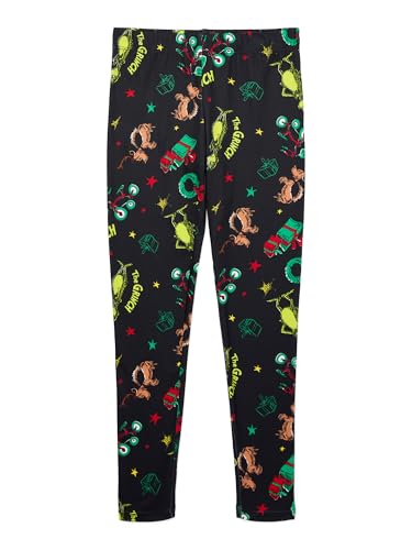 Dr. Seuss The Grinch Girls Leggings, Black Soot Sizes XS-XL