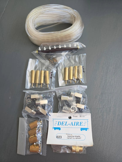 Del- Aire - 8 pack - Air motors, switches, manifold, hose fittigns BNIB