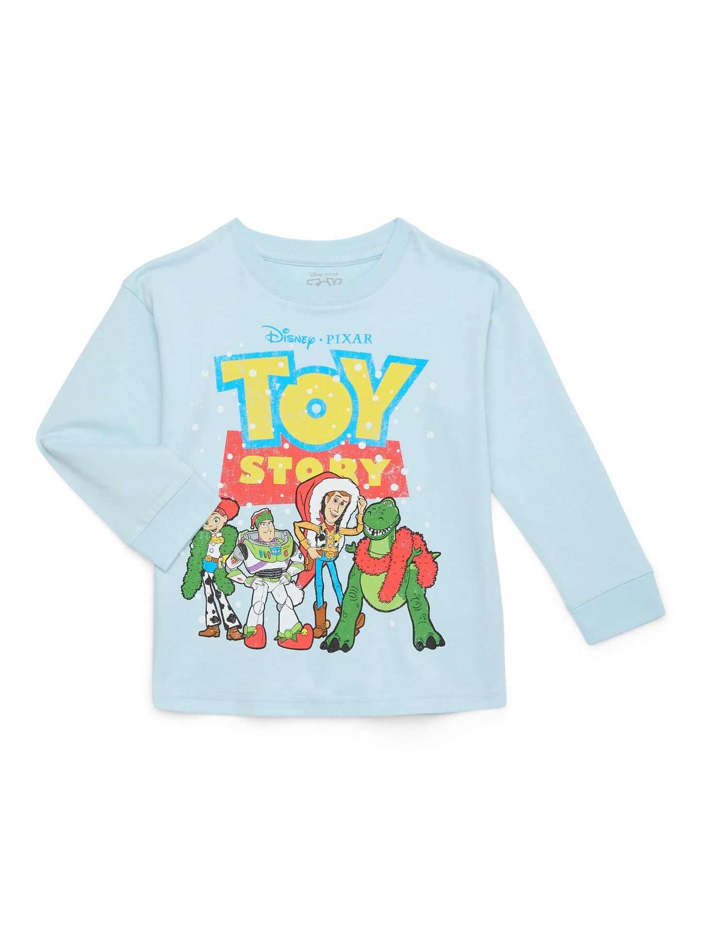 Disney Pixar Toy Story Toddler Boys Holiday Long Sleeve T-Shirt, Sizes 12M-5T