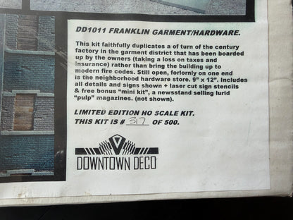 Downtown Deco Franklin Garment/Moe's Hardware DD 1011 Limited Ed. #317 SEALED