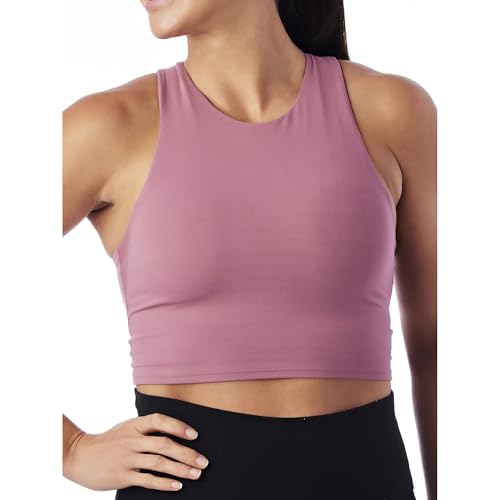 Avia Women's Low Support Trainer Crop Sports Bra - Mauve, Medium A/C