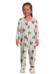 Minnie Mouse Toddler Girls One Piece Sleeper Pajamas, Sizes 12M-5T