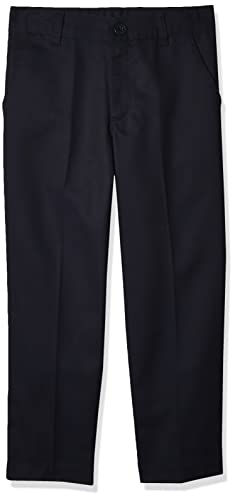 George Boys Flat Front Pants - Black or Blue, Slim and Husky, 6S-12H