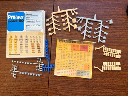 Preiser 17100 HO Scale Train Accessory Kit - 90 Unpainted Miniatures