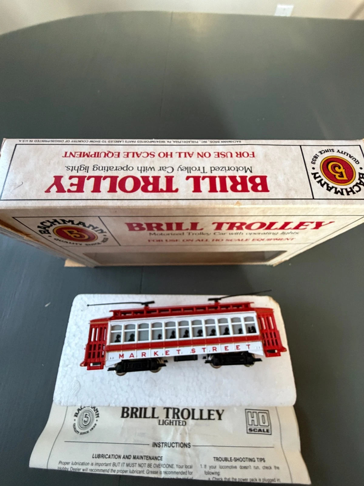 Vintage Bachmann HO Scale “ Market Street” Brill Trolley New