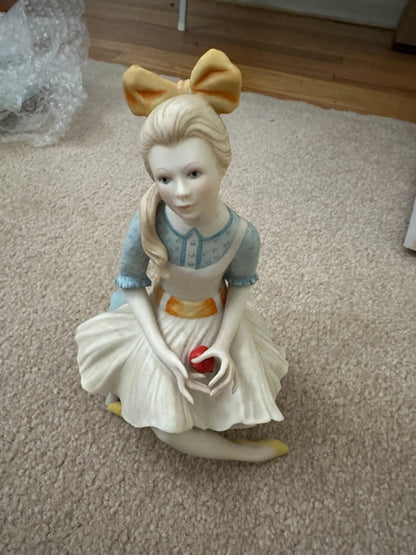 Cybis Pollyanna 1971 Children to Cherish Porcelain Figurine 7.5" Apple