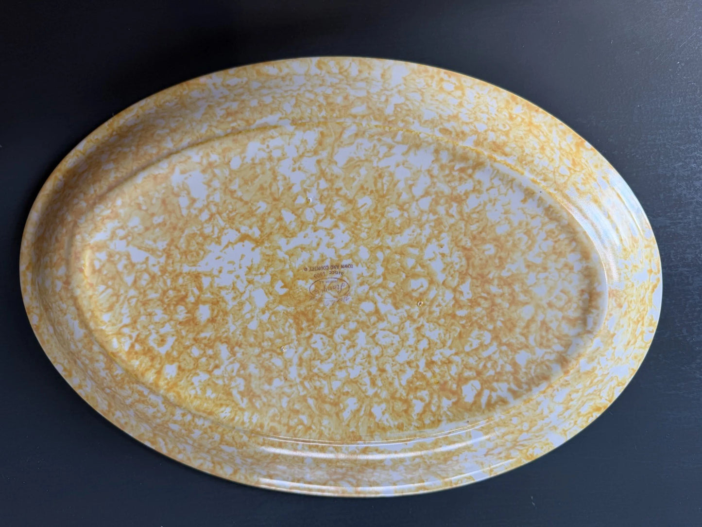 Stangl Town & Country Yellow Large Oval Serving Dish 15x10 Spongewear