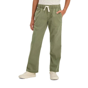 Boys' Stretch Straight Fit Woven Pull-On Pants - Cat & Jack - Green, Size 6