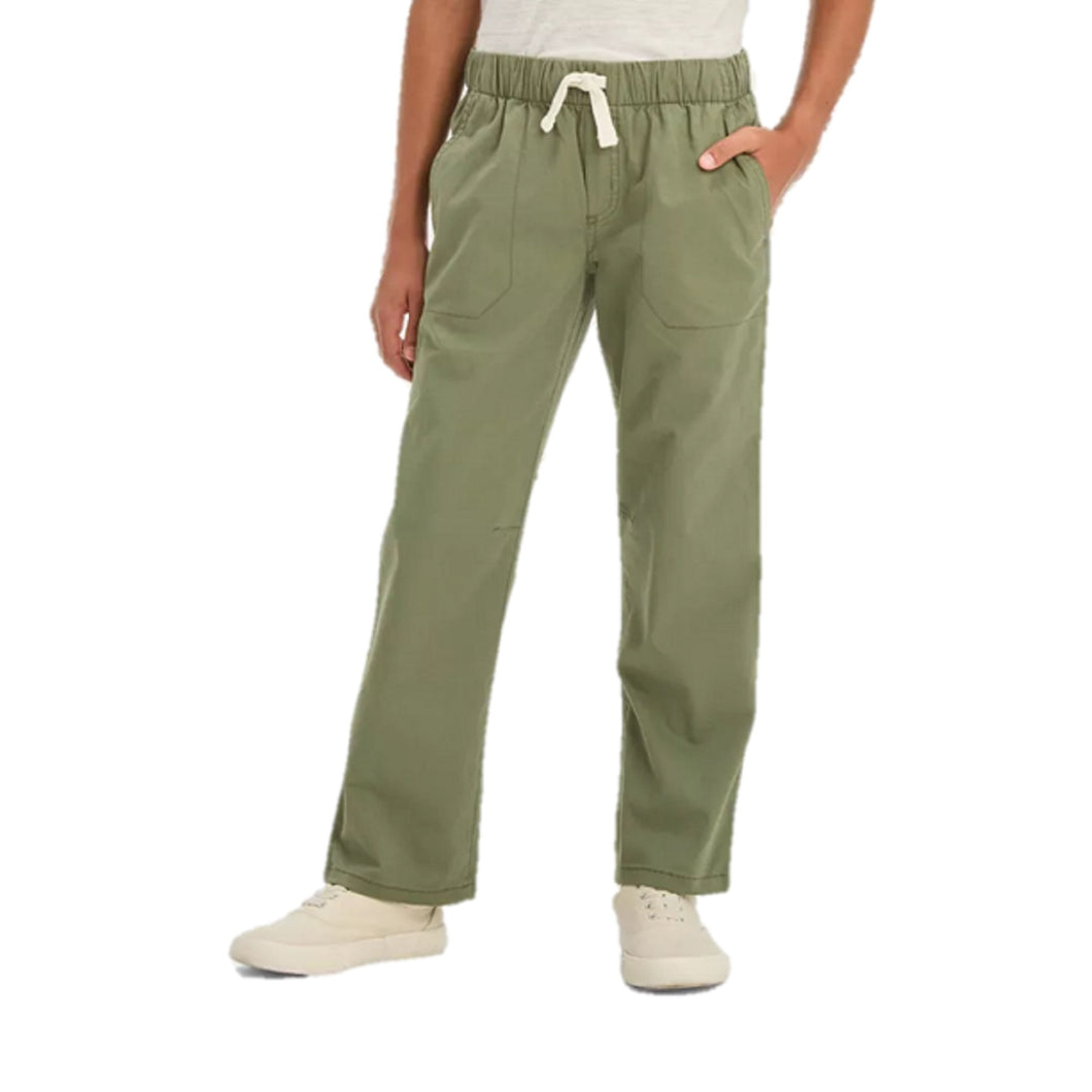 Boys' Stretch Straight Fit Woven Pull-On Pants - Cat & Jack - Green, Size 6