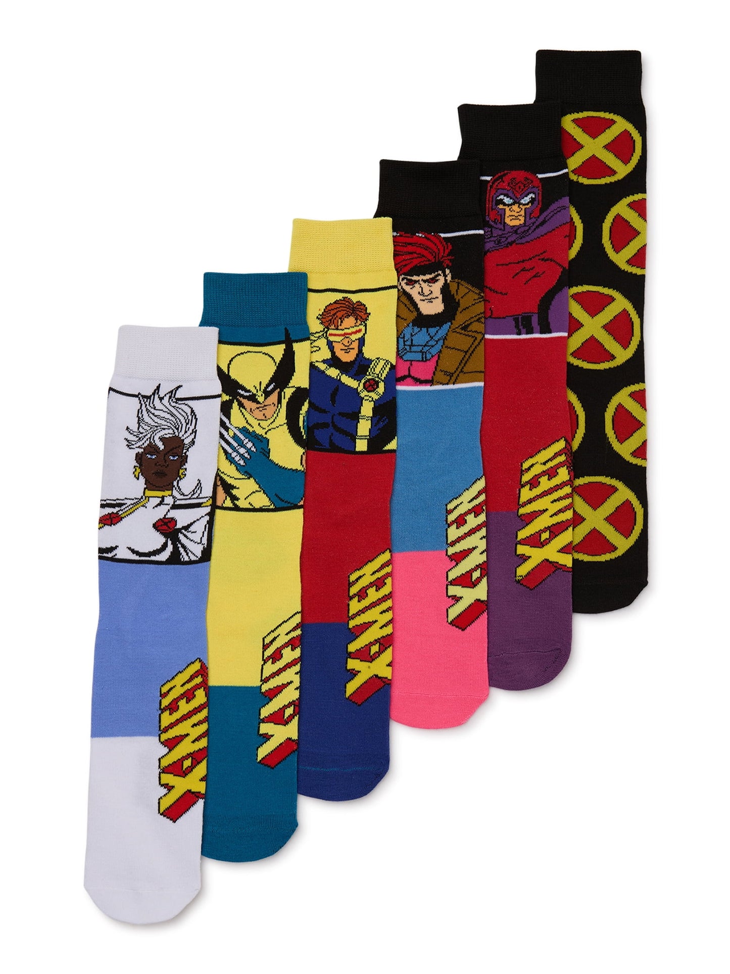 X-Men Men’s Crew Socks, 6-Pack