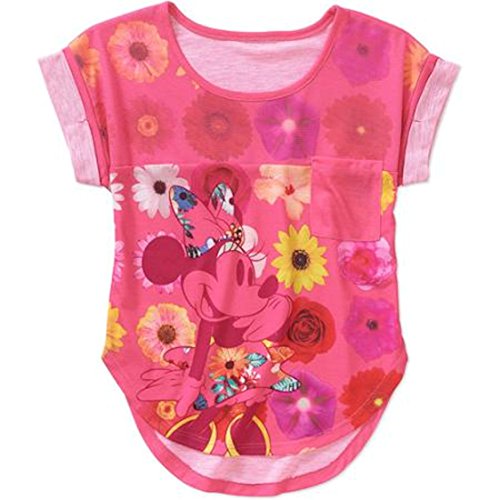 Disney Minnie Mouse Little & Big Girls Hi-Low Pocket Top T-Shirt