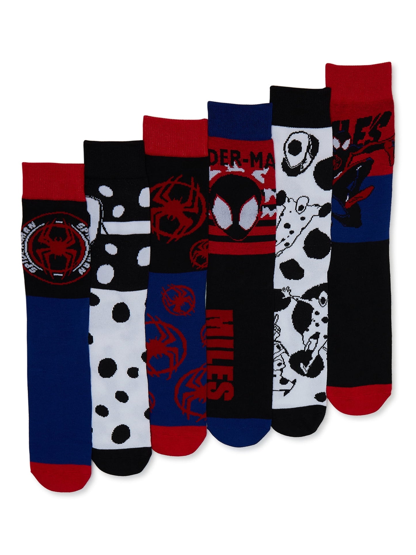 Spider-Man Men's Verse Socks, 6-Pack