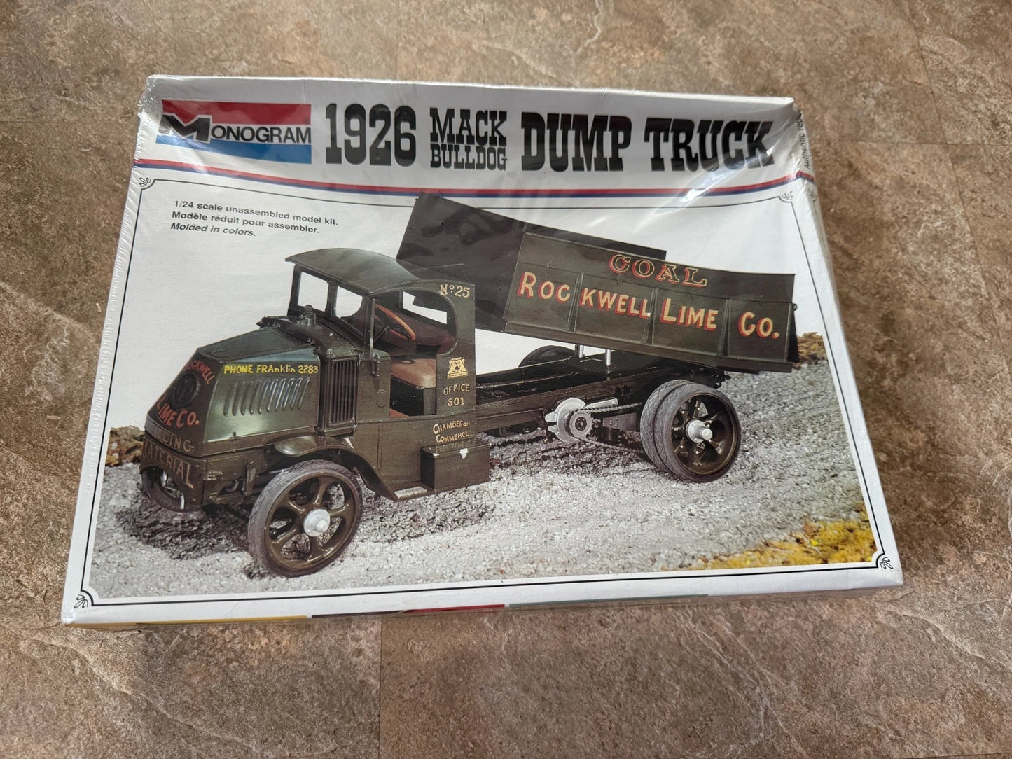 Monogram 1926 Mack Bulldog Dump Truck 1/24 Model Kit 1976 Rockwell Sealed New