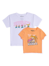 Load image into Gallery viewer, Rugrats Girls Short Sleeve Graphic T-Shirts, 2-Pack, Sizes 4-16
