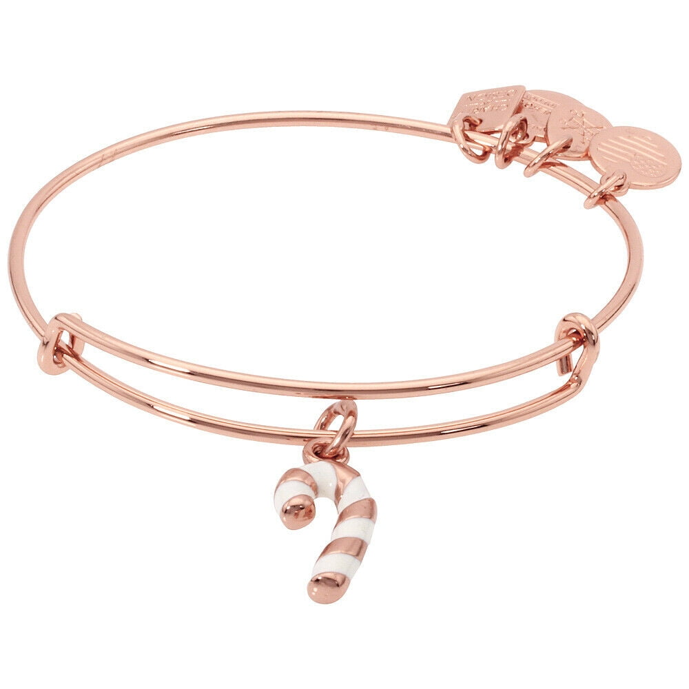 CANDY CANE Shiny Rose Gold Finish Bangle New With Tag Card & Box