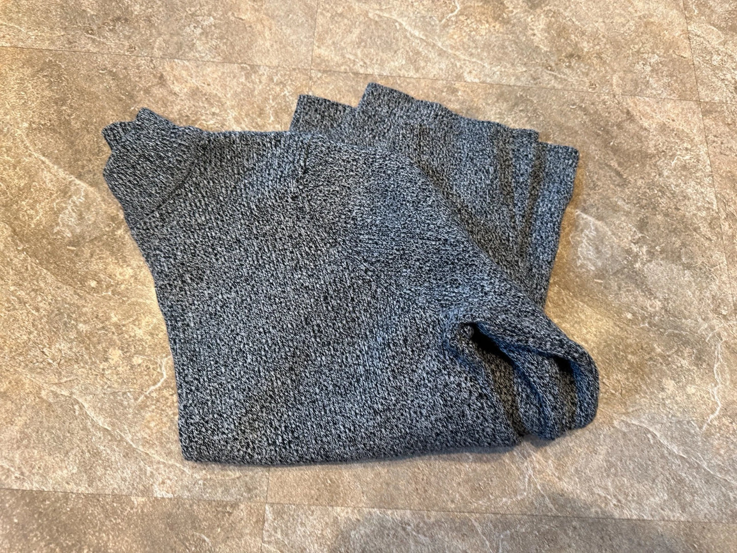 Karen Scott Black & White Cable Knit Sweater - Size Large