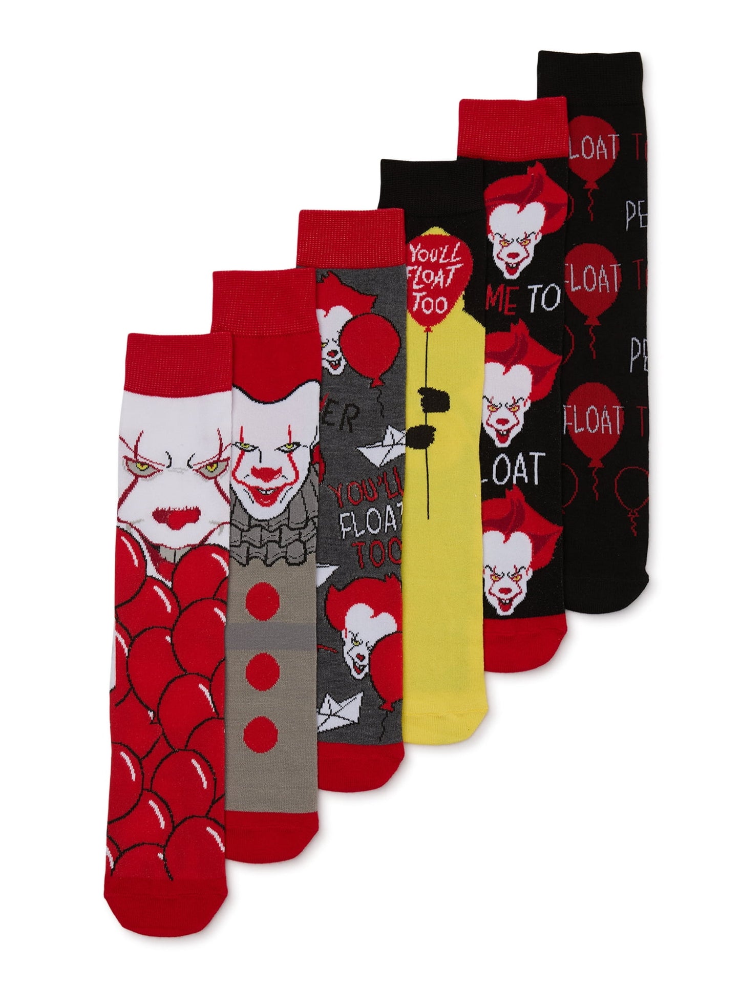 Stephen King’s It Men’s Crew Socks, 6-Pack