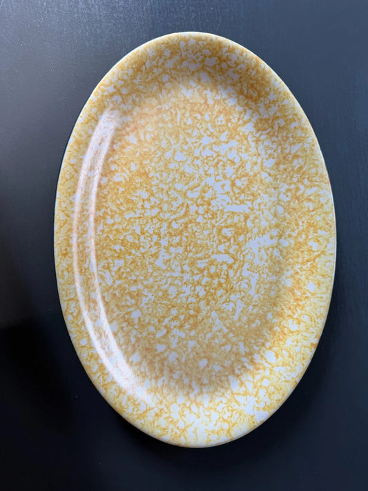 Stangl Town & Country Yellow Large Oval Serving Dish 15x10 Spongewear
