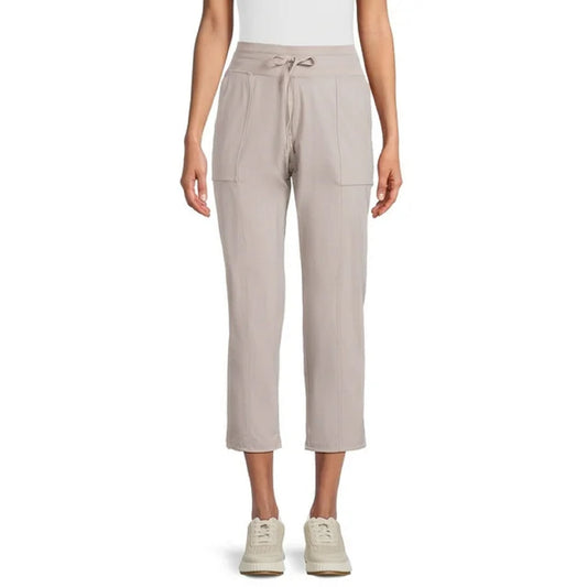 Avia Activewear Women's Pull On Commuter Pants, 27.5 Inseam, Taupe Fog, 3x