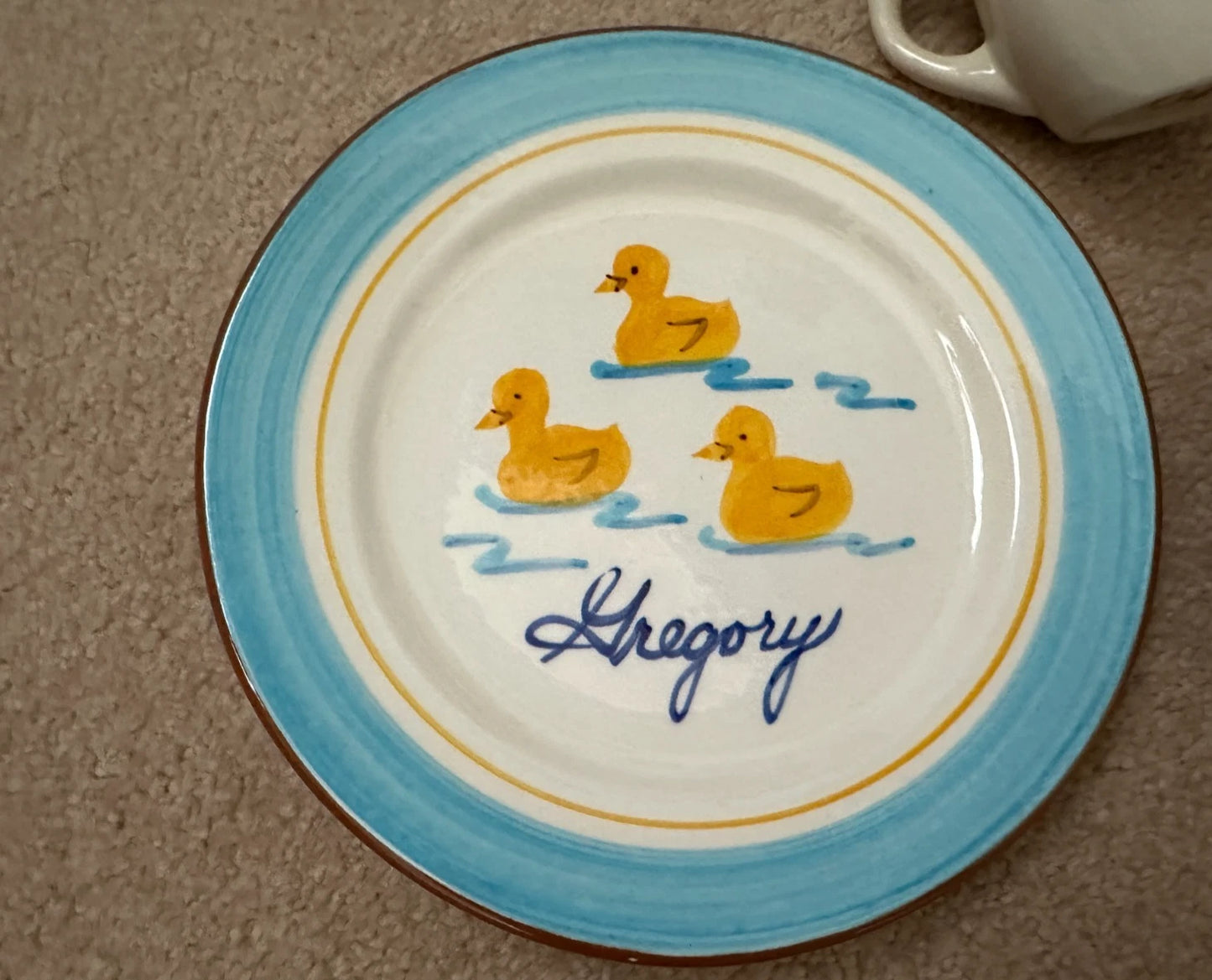 Rare Stangl Little Quackers Duck Set - Cup, Bowl & Plate - All Gone/All Mine