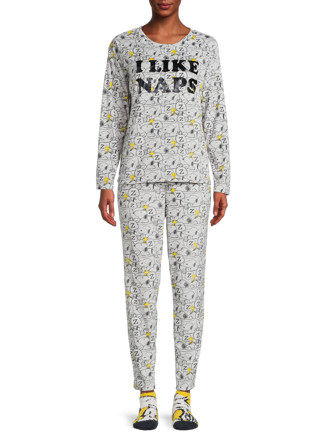 Peanuts Snoopy Women's and Women's Plus Pajama Set, 3-Piece