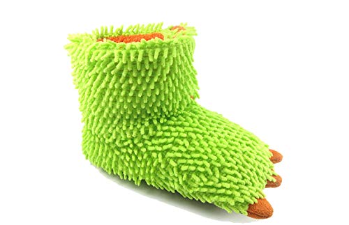 Wonder Nation Unisex Toddler Claw Slippers (Green,7/8)