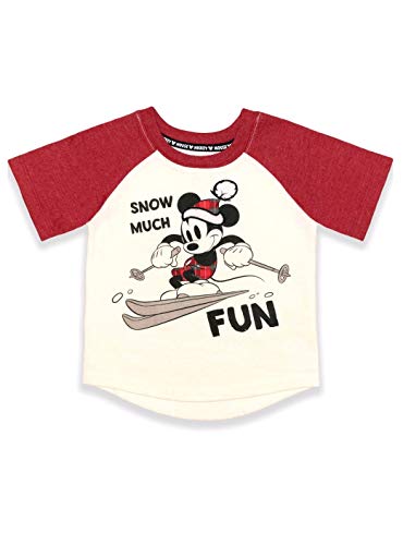 Infant Mickey Mouse "Snow Much Fun" Holiday Ski Tee Shirt (12 Months)