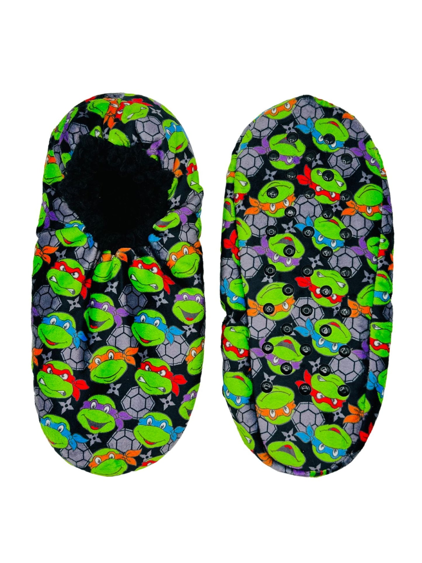 Teenage Mutant Ninja Turtles Men's Fuzzy Babba Slipper Socks, 1-Pack, Sizes M/L