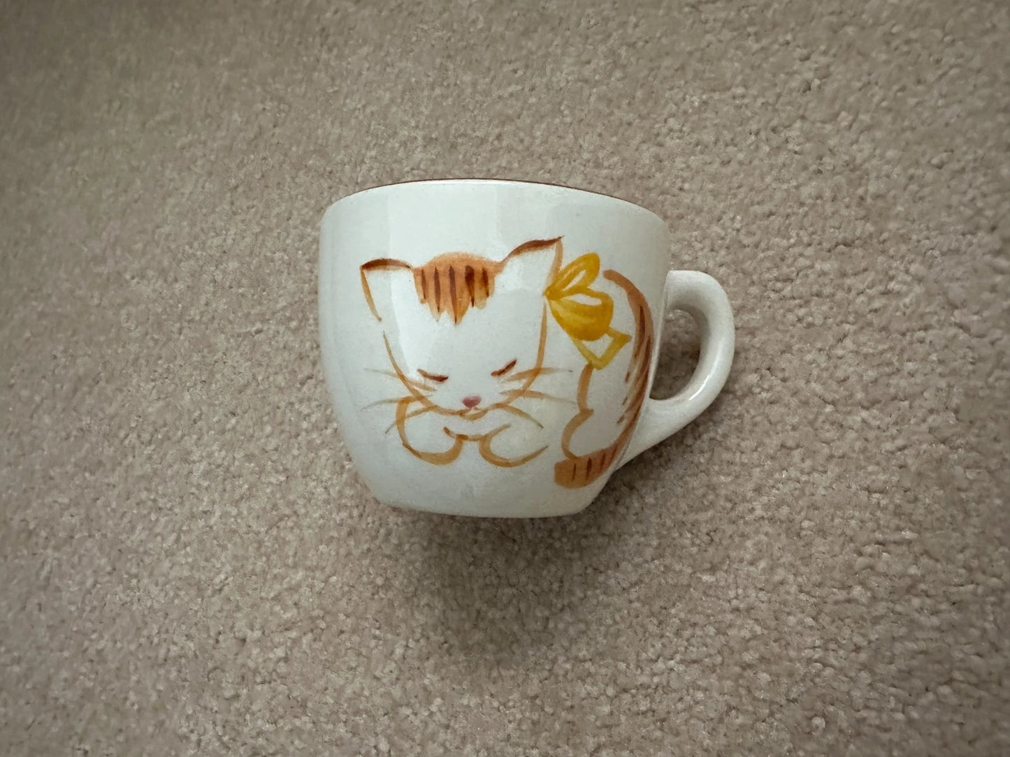 Vintage Stangl Pottery Ginger Cat Child's Cup - Rare