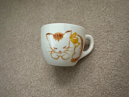 Vintage Stangl Pottery Ginger Cat Child's Cup - Rare