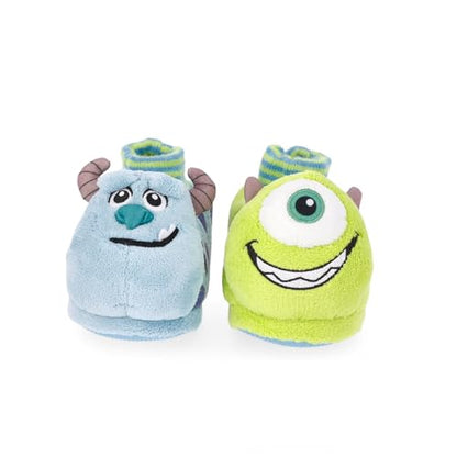 Disney Monsters Inc Toddler Boys and Girls Sock Top Slippers - 5/6-9/10